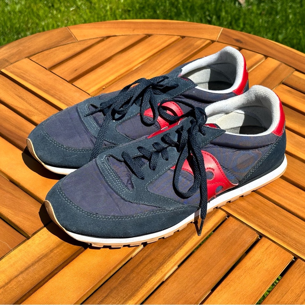 Saucony Jazz Low Pro Blue with Red Stripe